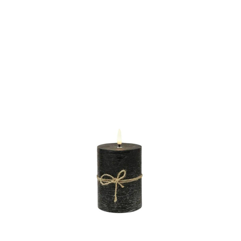 LED Flameless Candle: Black - 7.5x10