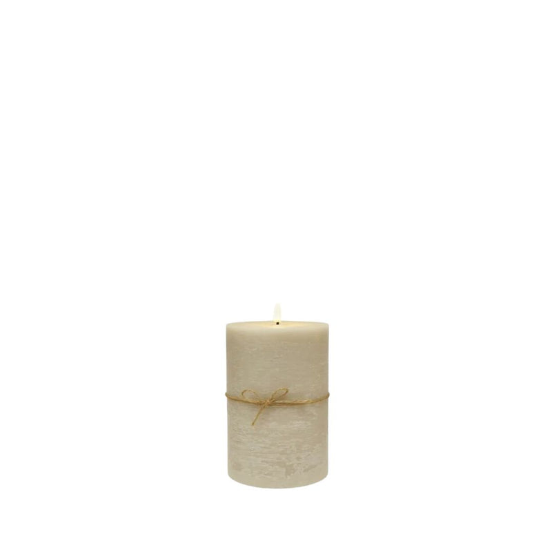 LED Flameless Candle: Taupe - 7.5x10