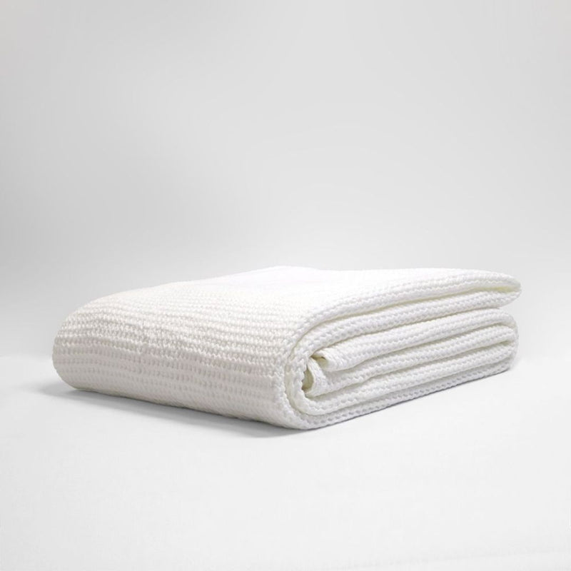 Newbliss Stonewashed Blanket: White - Small