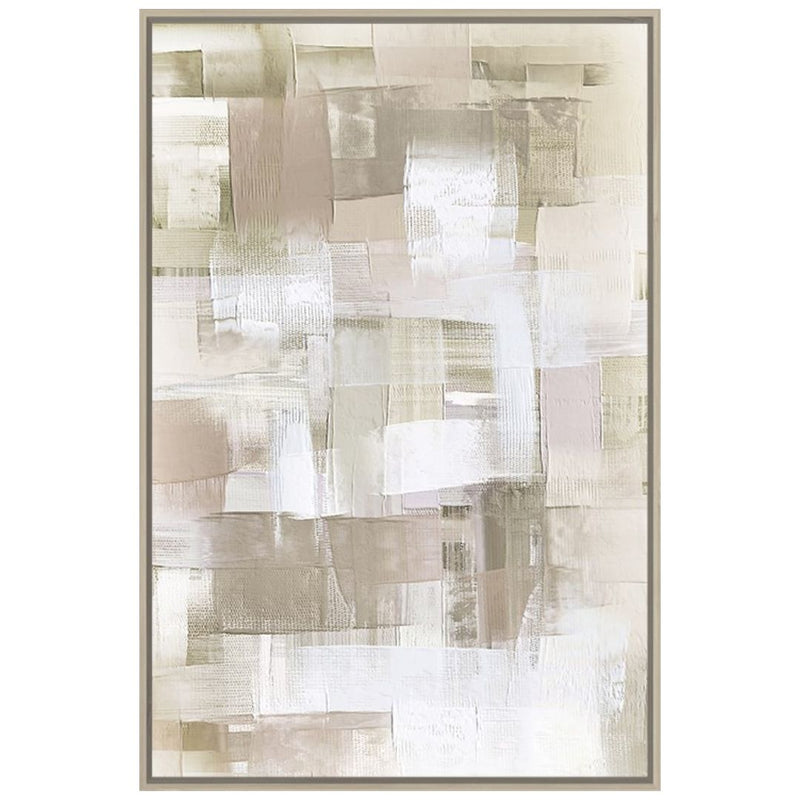 Neutral Lights Canvas with Natural Frame - 80x120