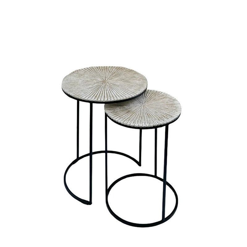 Capri Fluted Nesting Table - Set of 2