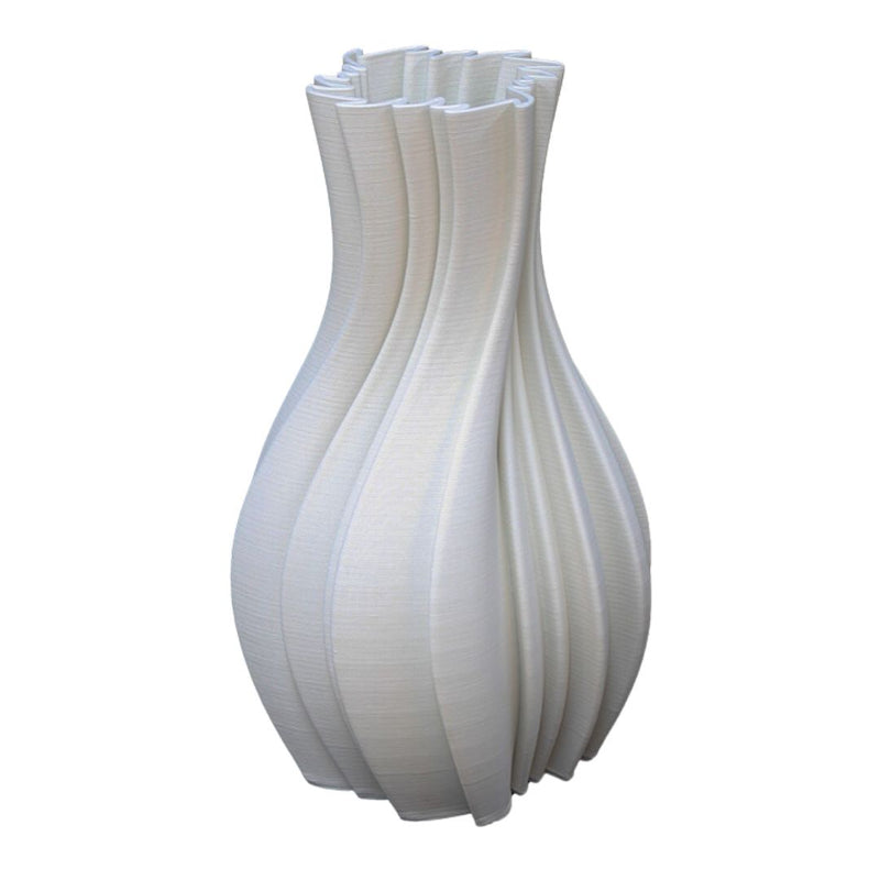 Louella Ceramic Vase: White - Large