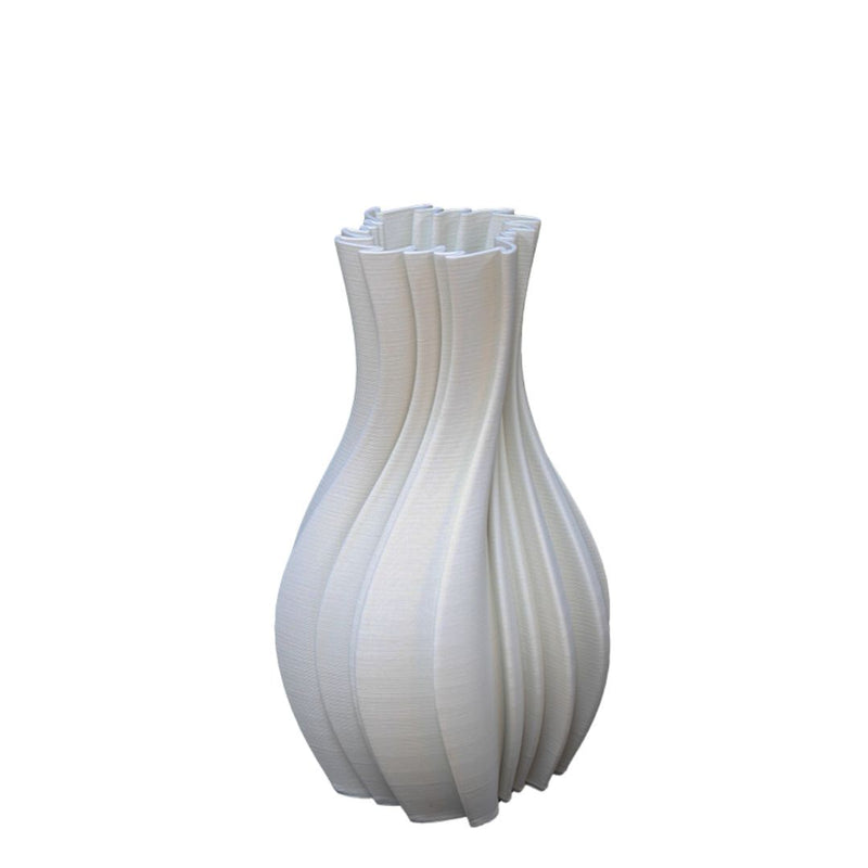 Louella Ceramic Vase: White - Small