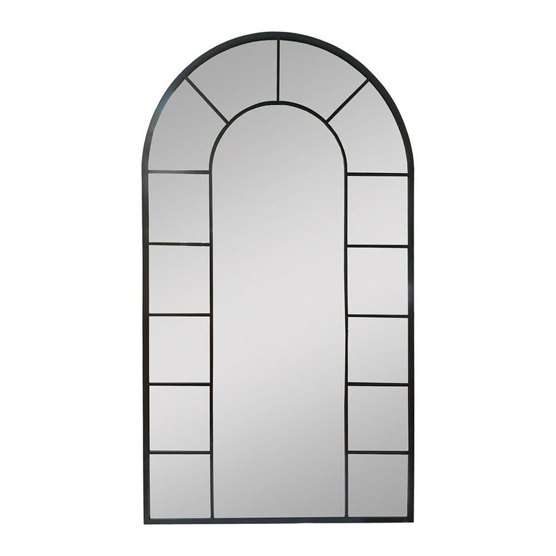 Classic Arch Matt Black Mirror - 1800x900