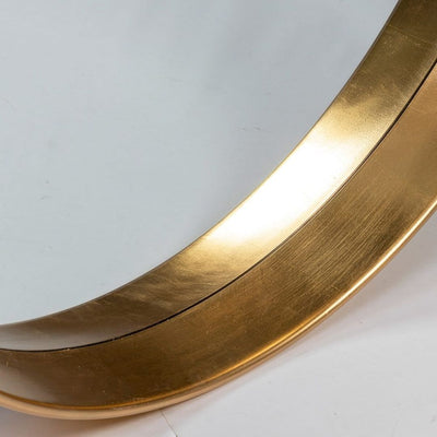 Round Beveled Gold Wall Mirror - 95dia.