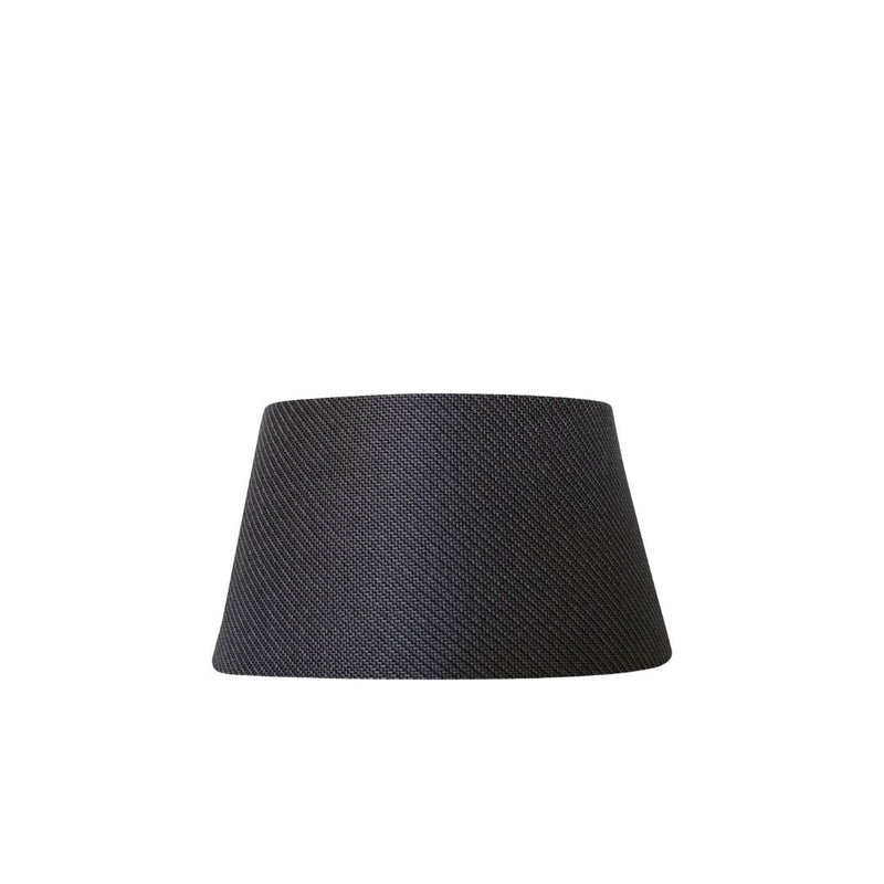 Woven Charcoal Tapered Drum Lampshade - 36cm