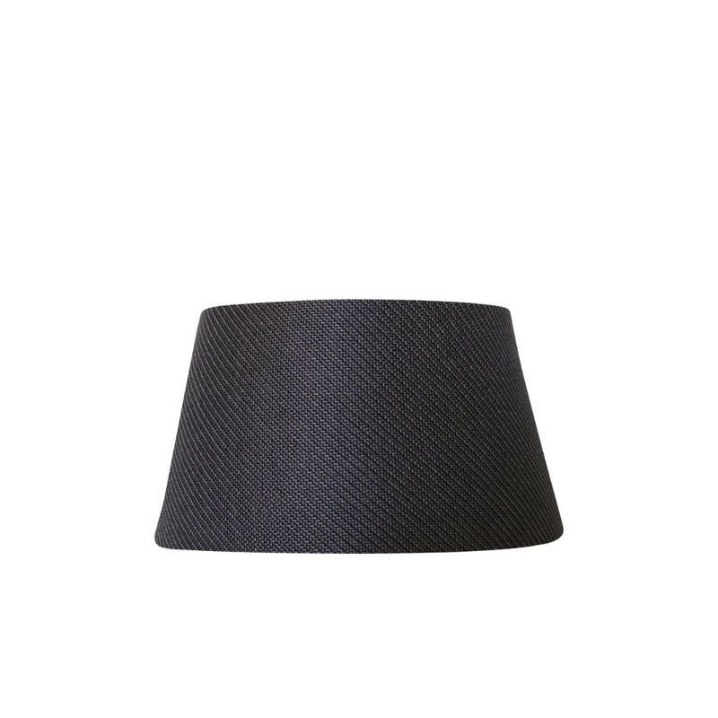 Woven Charcoal Tapered Drum Lampshade - 41cm