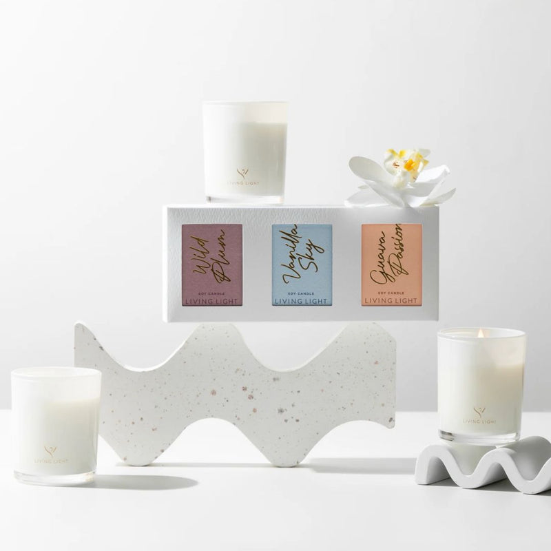 Triple Mini Soy Gift Set: Wild Plum, Vanilla Sky & Guava Passion