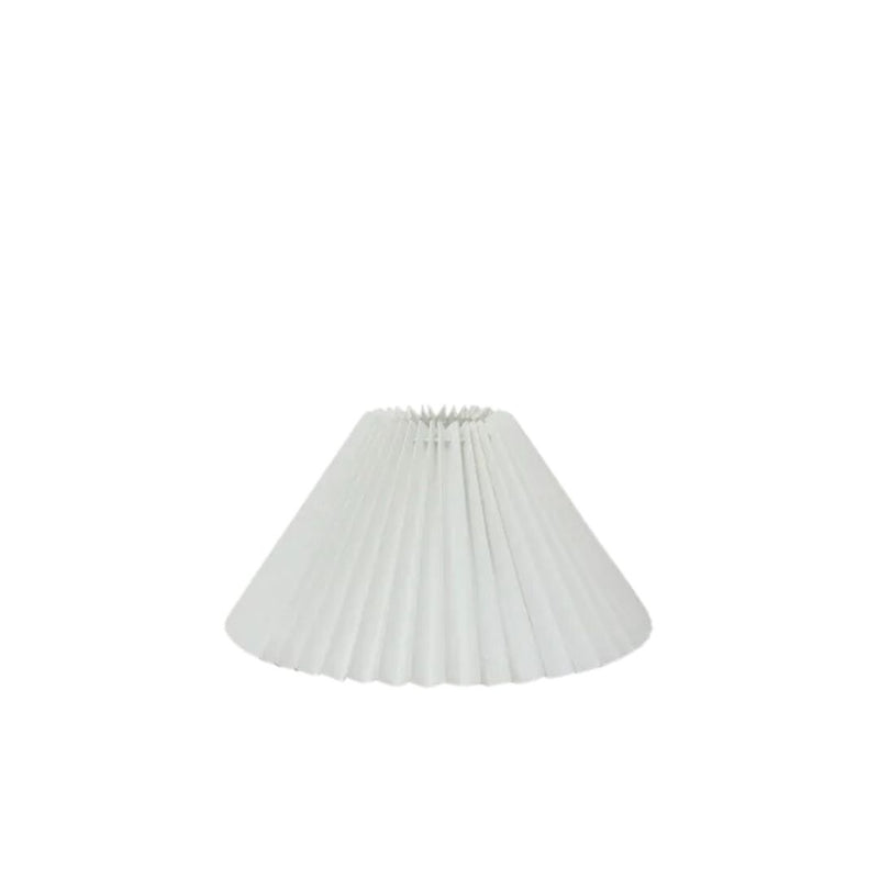 Pleated Linen Shade: White - 35cm