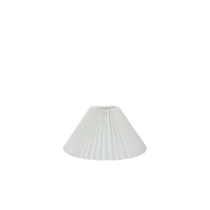 Pleated Linen Shade: White - 26cm