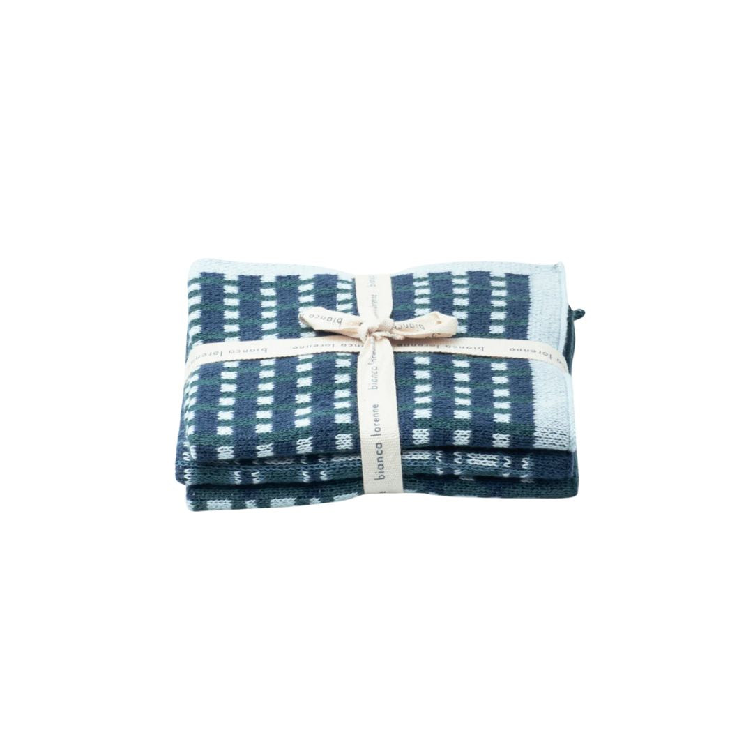 Basento Washcloths: Denim -  Set of 3