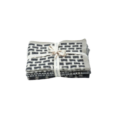 Basento Washcloths: Graphite - Set of 3