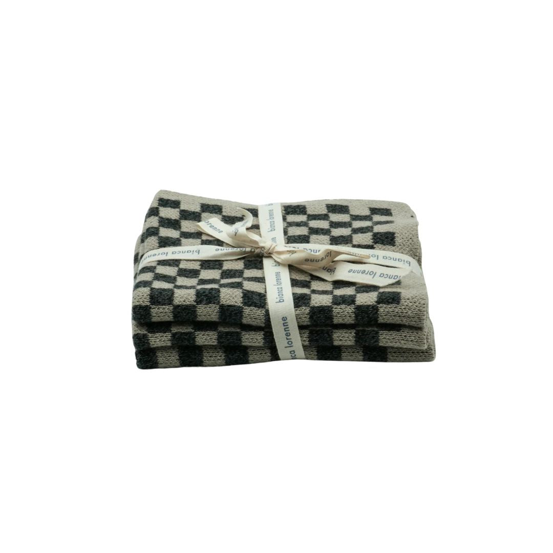 Chekka Washcloths: Graphite - Set of 3