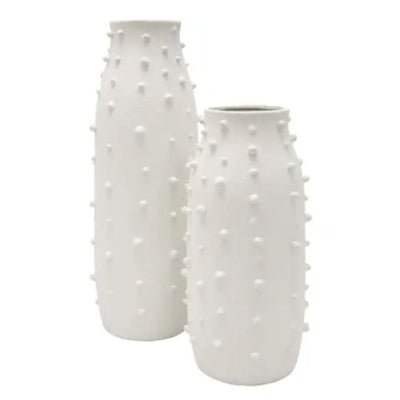 Dotti Ceramic Vase: White - 22x58