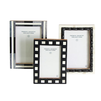 Black & White Squares Photo Frame - 3x5"