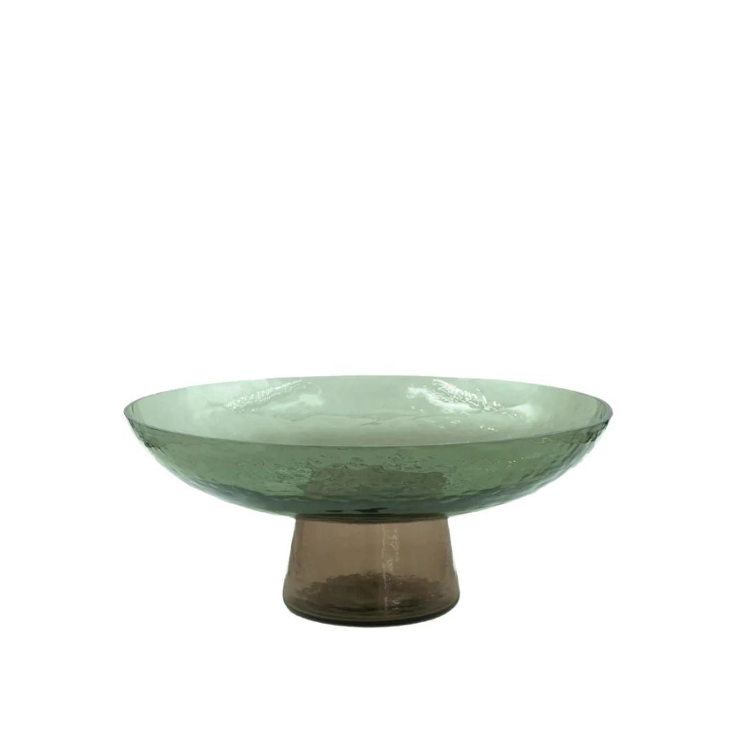 Pedestal Bowl: Fern/Bronze - Large