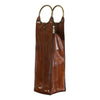 Ritz Leather Wine Bottle Carrier with Brass Handles